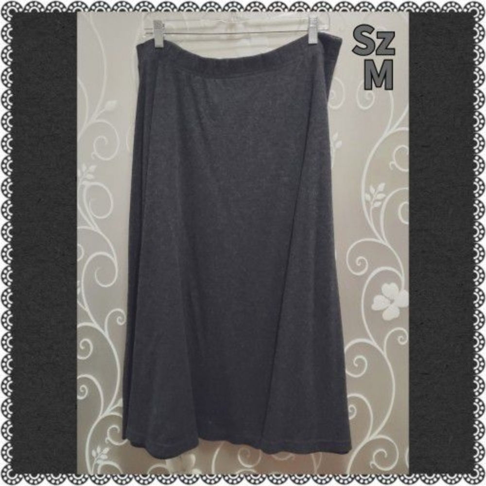WOMENS HEATHER GRAY MAXI SKIRT SIZE M